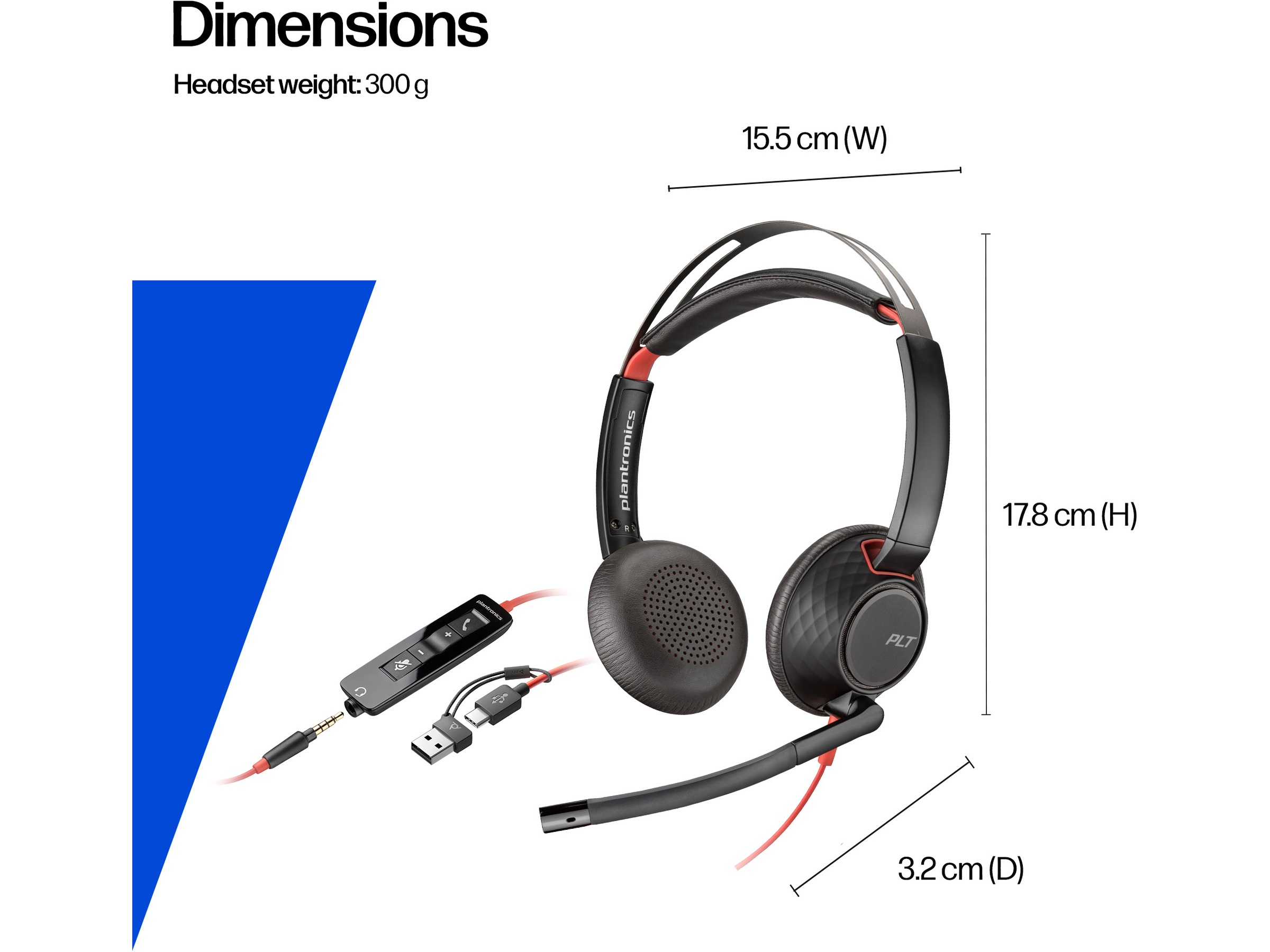 Poly Blackwire 5220 MS Teams USB-C Headset Trådbundet headset