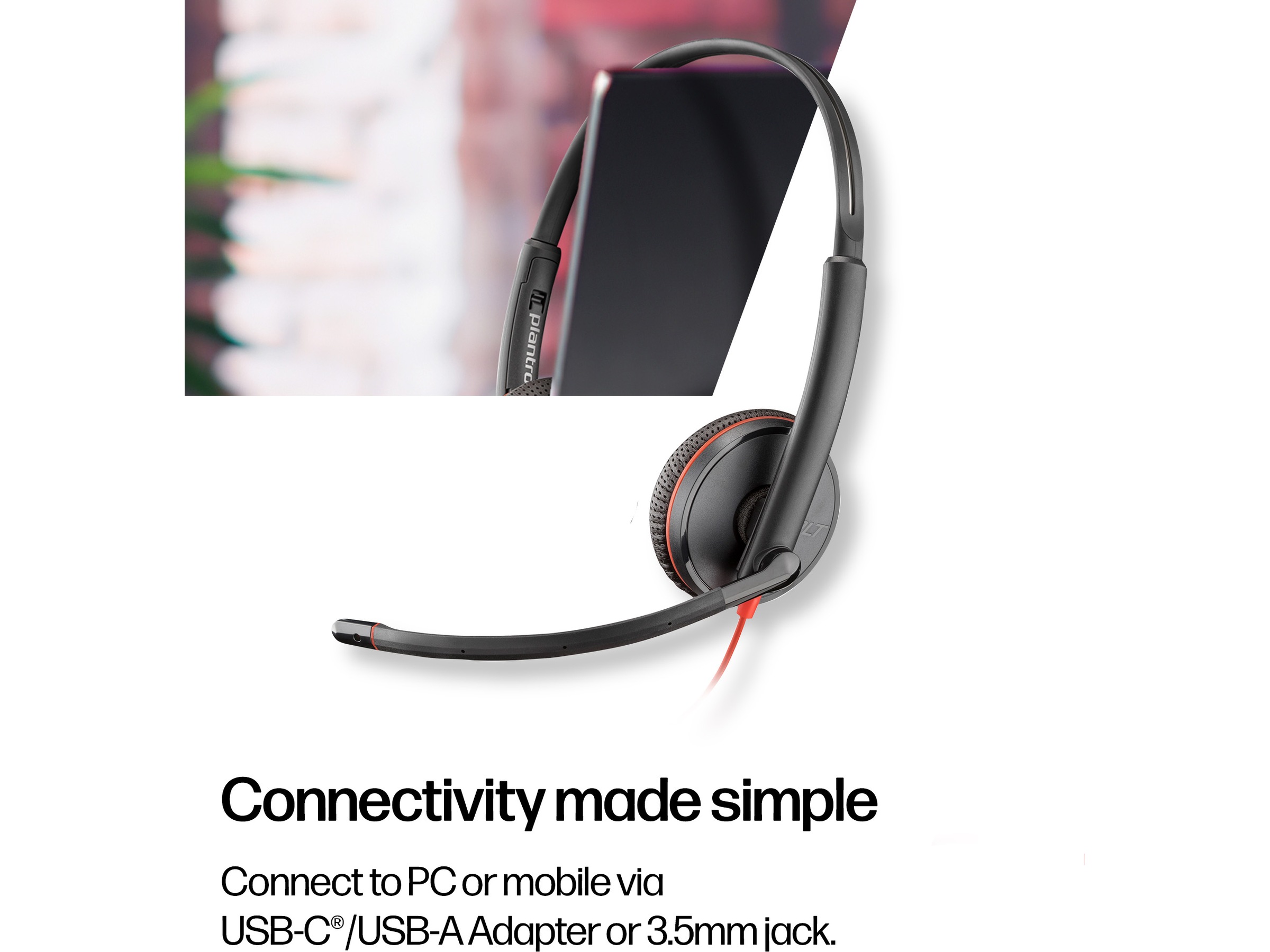 Poly Blackwire 3225 Stereo USB-C Headset Trådbundet headset