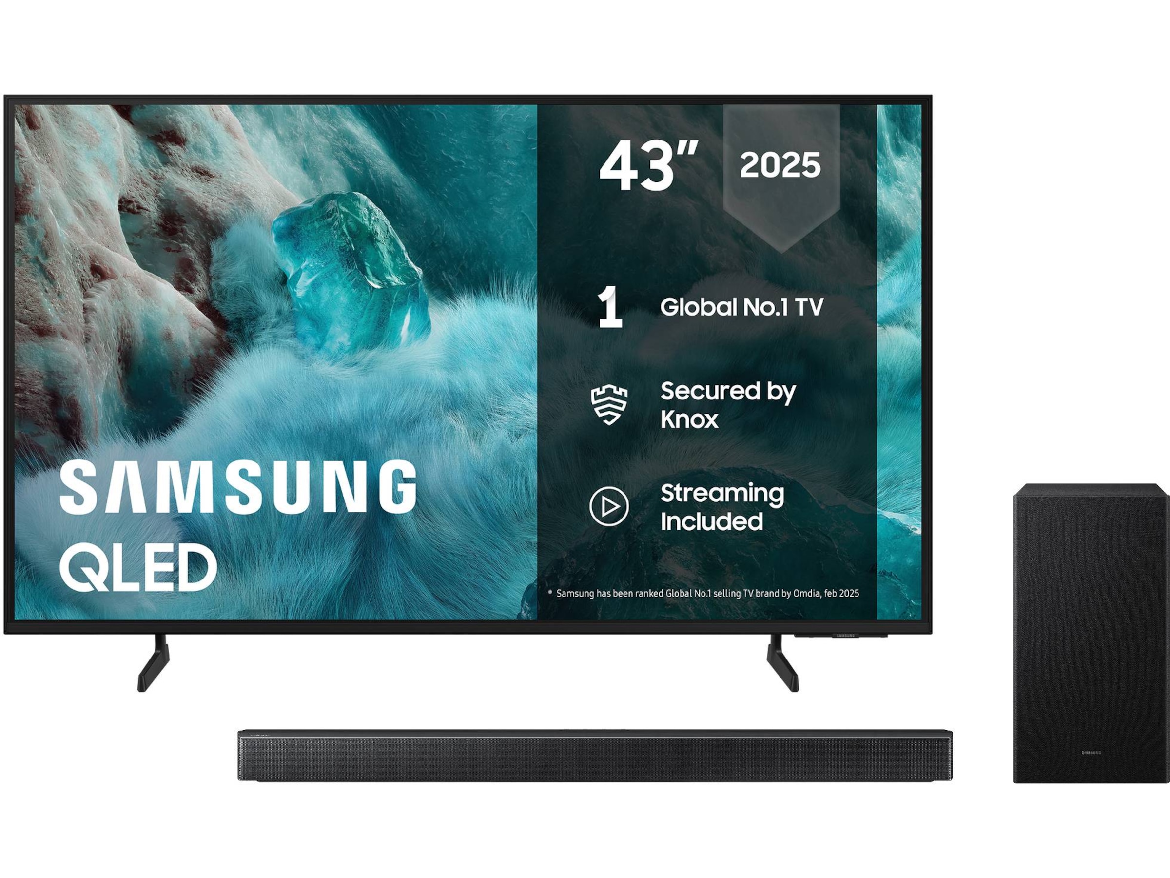 Samsung 43" Q7FA QLED 4K Smart TV (2025) + soundbar 50 - 59 tums TV
