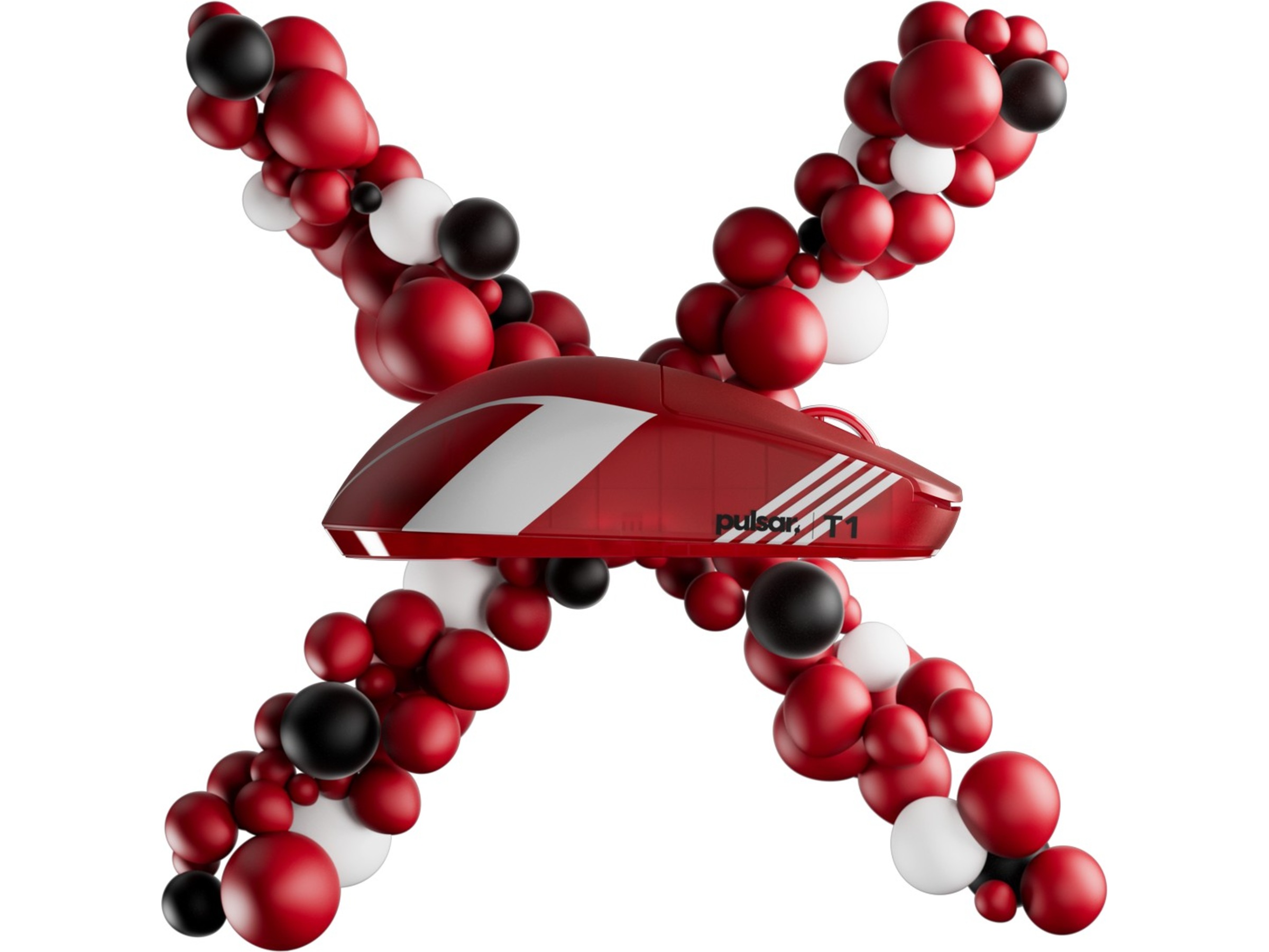 Pulsar X2 CRAZYLIGHT Mini trådlös gamingmus T1 Edition (röd) Gamingmus