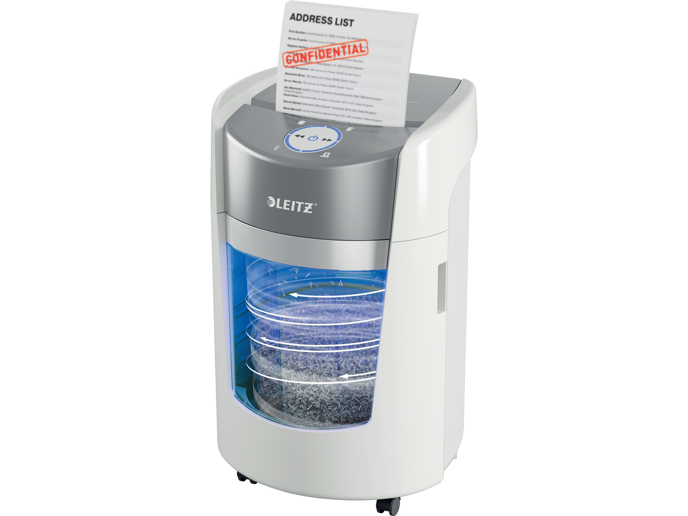 Leitz Dokumentförstörare IQ OptiMax Small Office 350 Mikroskärning P5 Dokumentförstörare