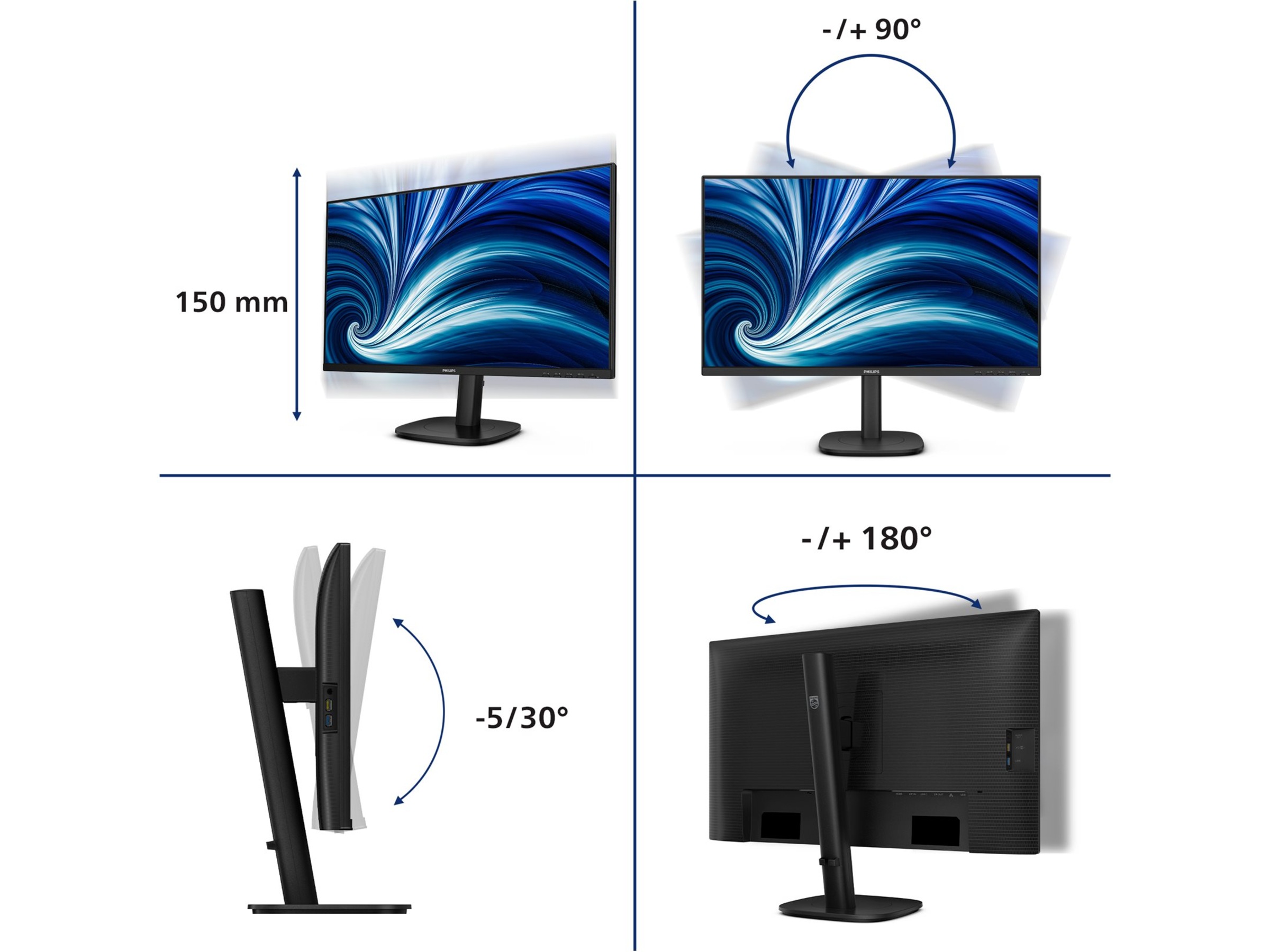 Philips 27" skærm 27B2U3601/00 Bildskärmar