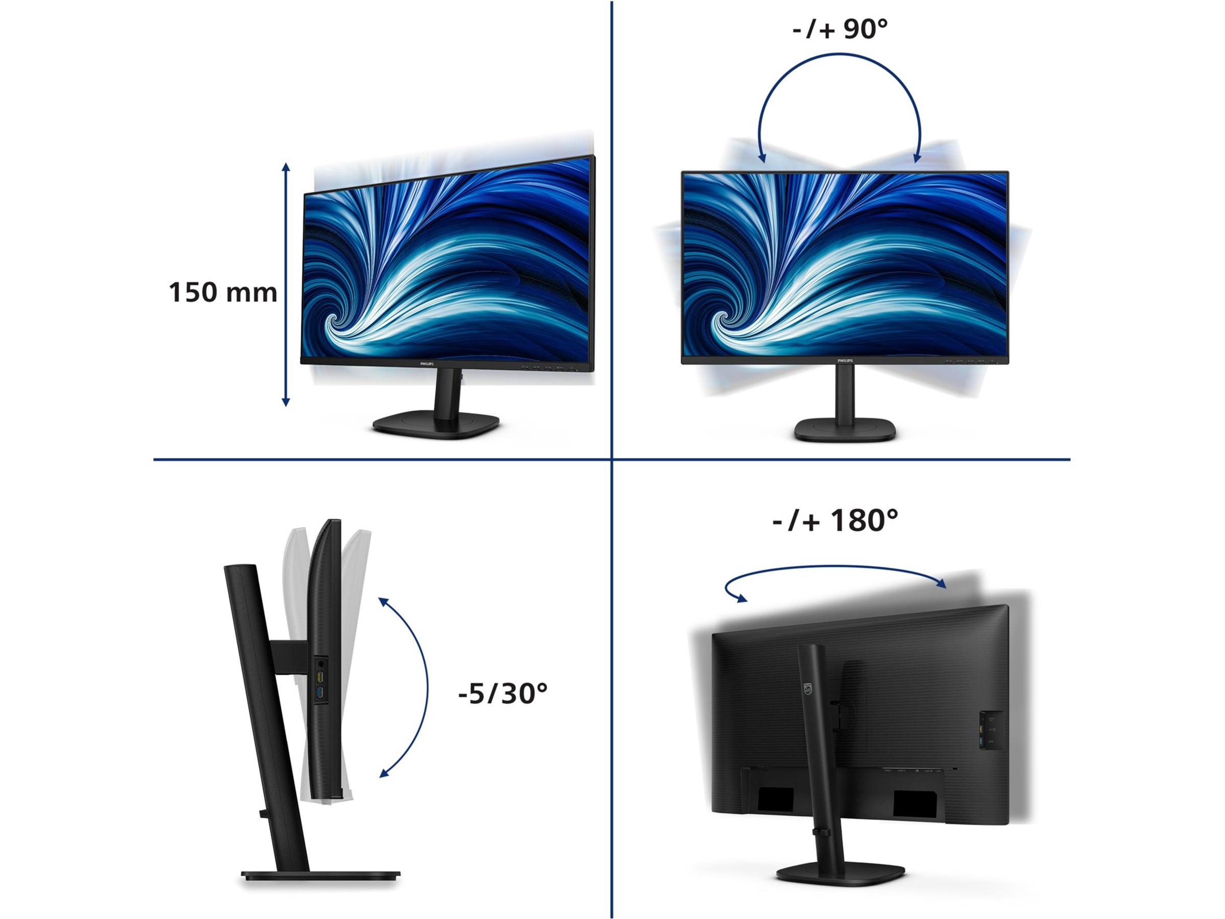 Philips 27" skærm 27B2N3500J/00 Bildskärmar