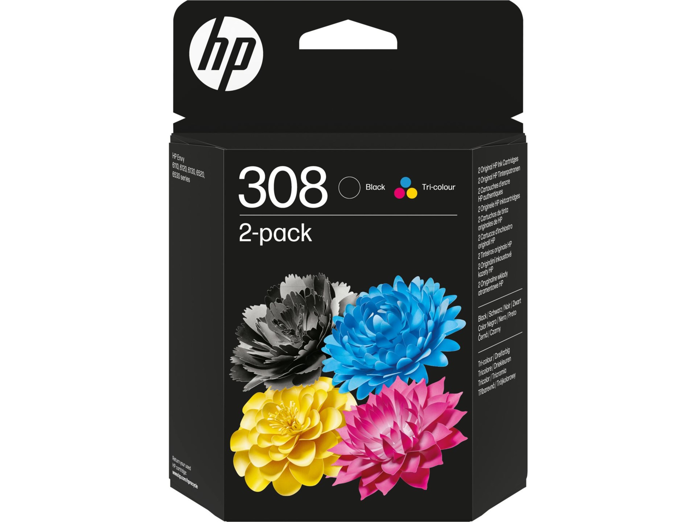 HP Ink 308 bläck combo 2-pack (svart/tri-color) Bläckpatron