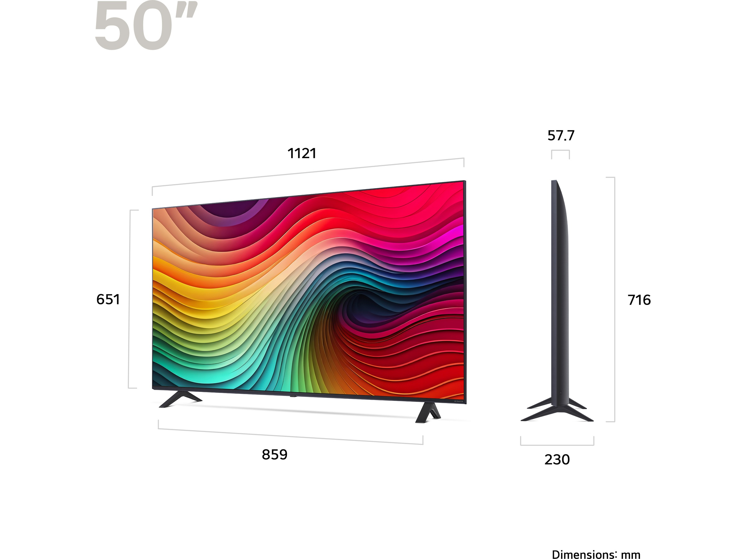 LG 50'' NANO 81 4K TV (2024) 50NANO81T6A 50 - 59 tums TV