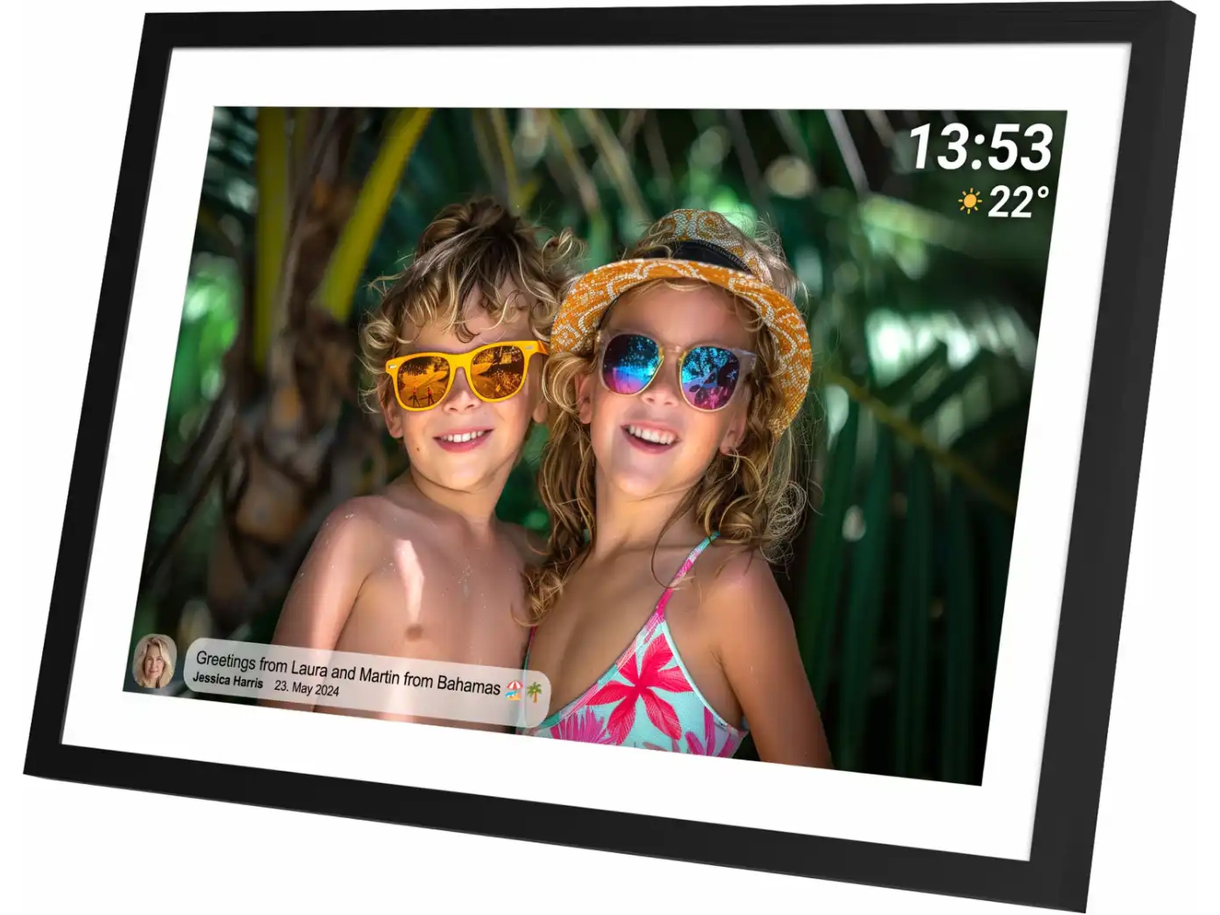 Denver PFF-1016 10,5" digital fotoram (svart/vit) TV-ram & tillbehör