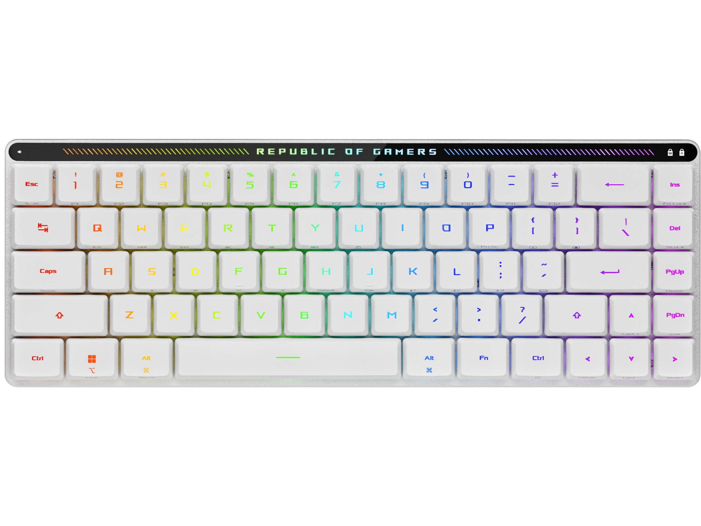 ASUS ROG Falchion RX Low Profile Optical trådlöst gamingtangentbord(vit) Gamingtangentbord
