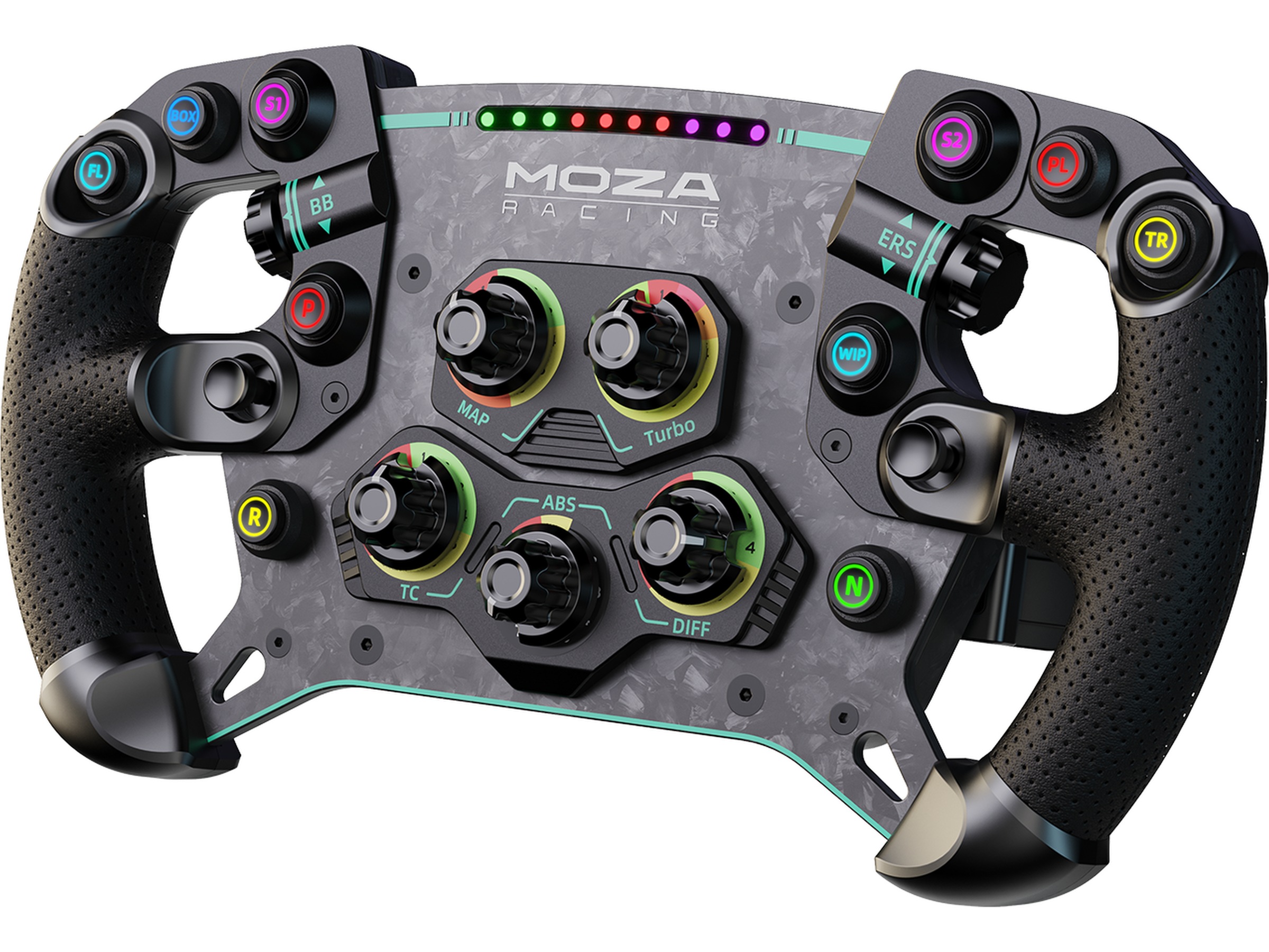 Moza Racing GS V2P Microfiber Leather GT Ratt 30cm Ratt och pedaler