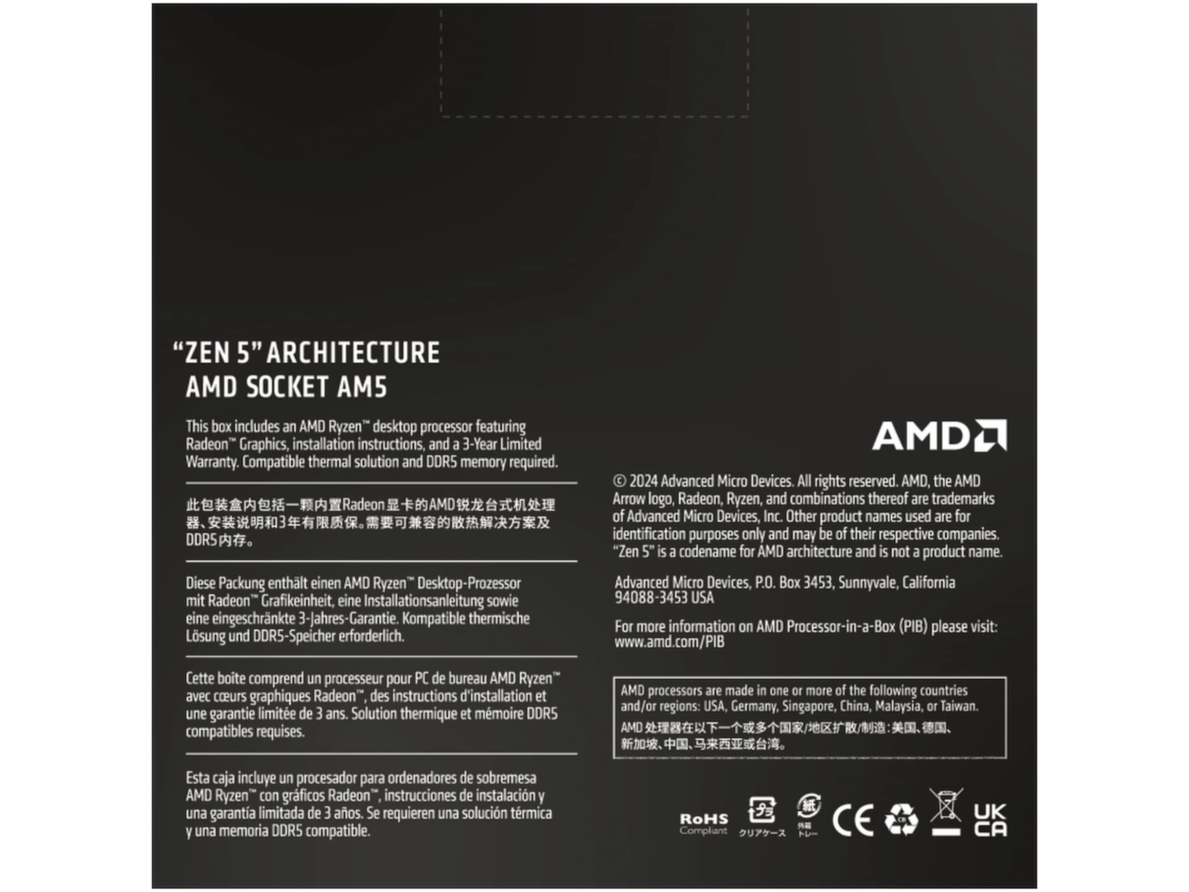 AMD Ryzen 5 9600X CPU Processor