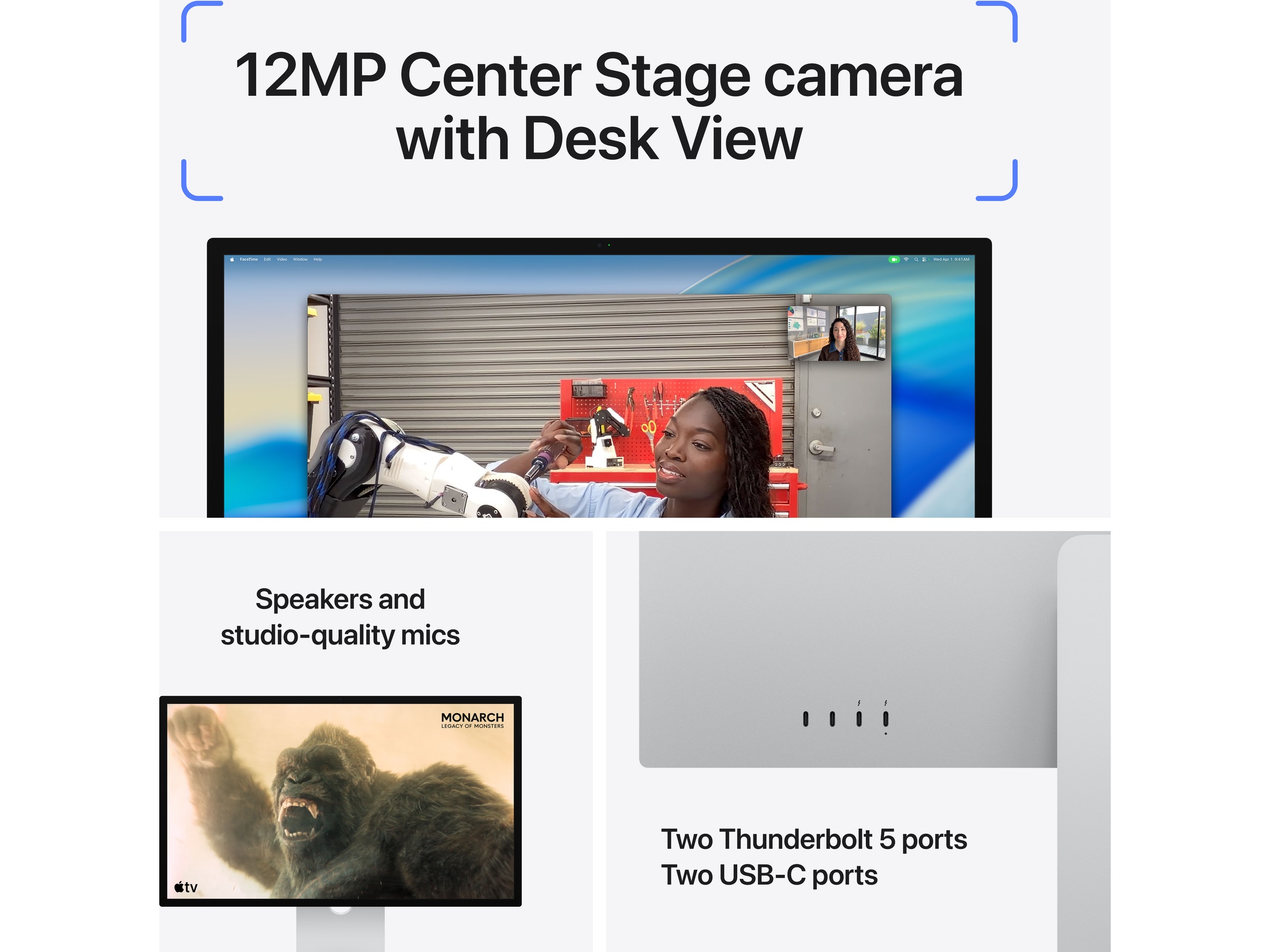 Apple Studio Display (2026) Standardglas - stativ med vinkeljustering Bildskärmar