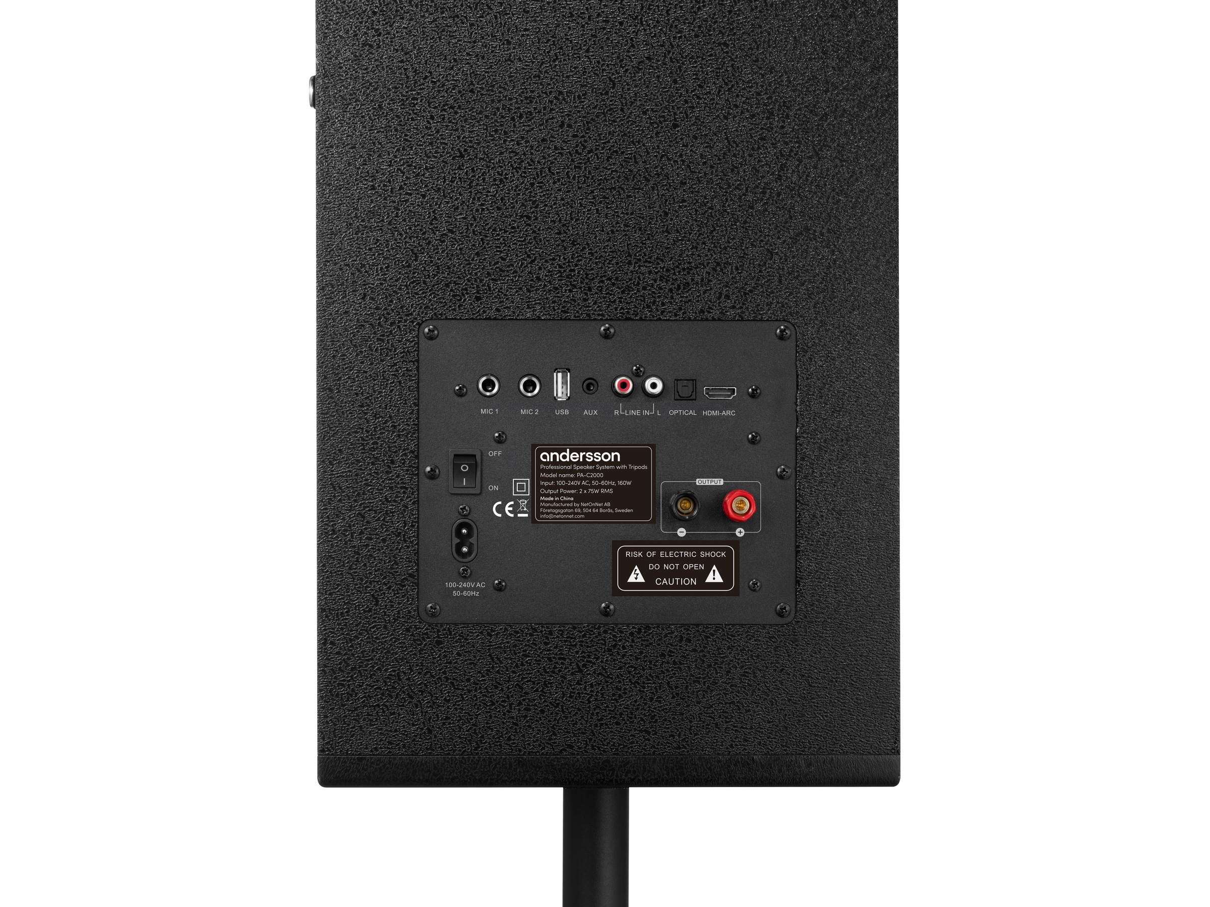 Andersson PA-system 300W Bluetooth 5.3 Högtalare