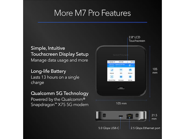 Netgear Nighthawk MH7450 Pro 5G mobilrouter Mobilt bredband