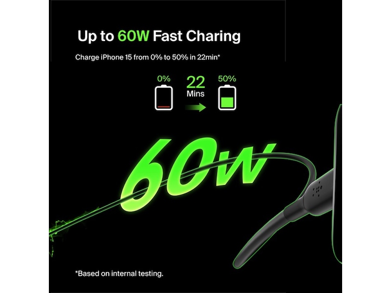 Belkin USB-C kabel 2m (svart) USB-kablar