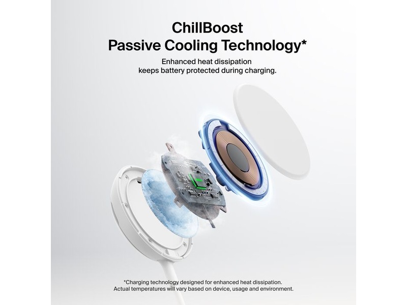 Belkin UltraCharge magnetisk laddplatta 25W Qi2 med stativ Trådlös laddare