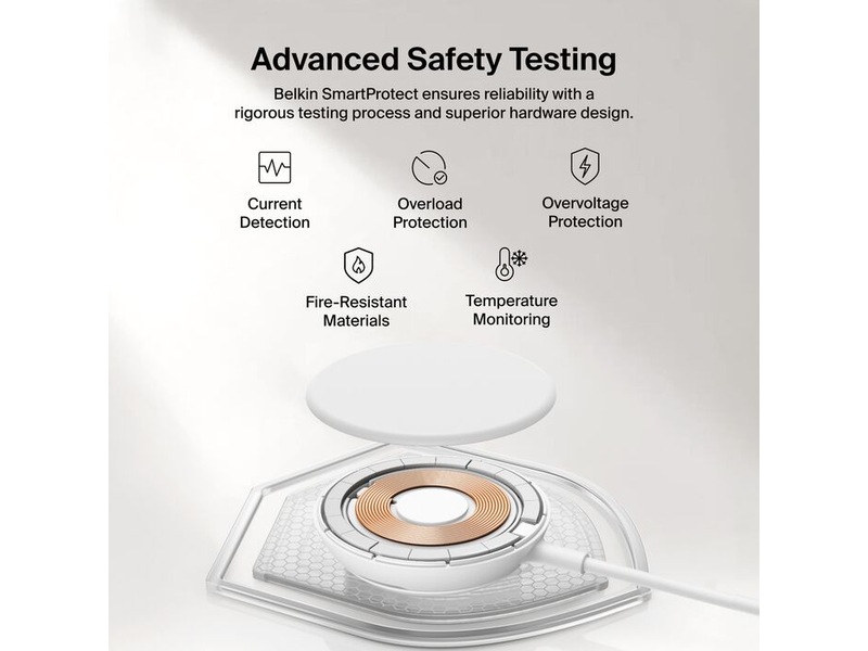 Belkin UltraCharge magnetisk laddplatta 25W Qi2 med stativ Trådlös laddare