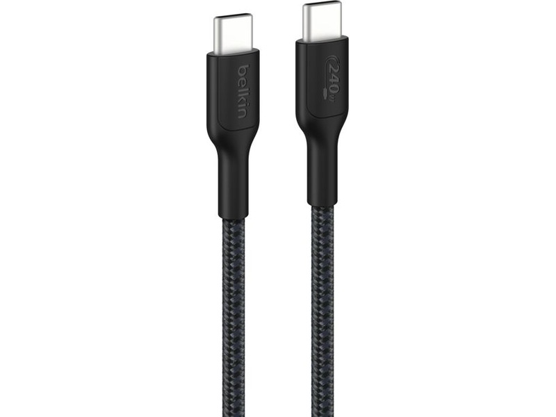 Belkin 240W USB-C flätad kabel 1m (svart)