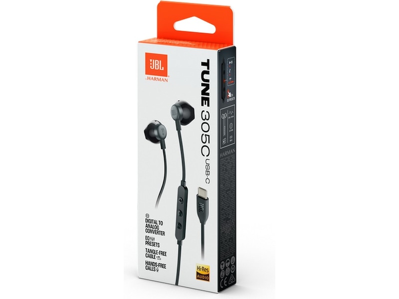 JBL Tune 305C trådbundna öronsnäckor, In-Ear (svart) In-ear hörlurar