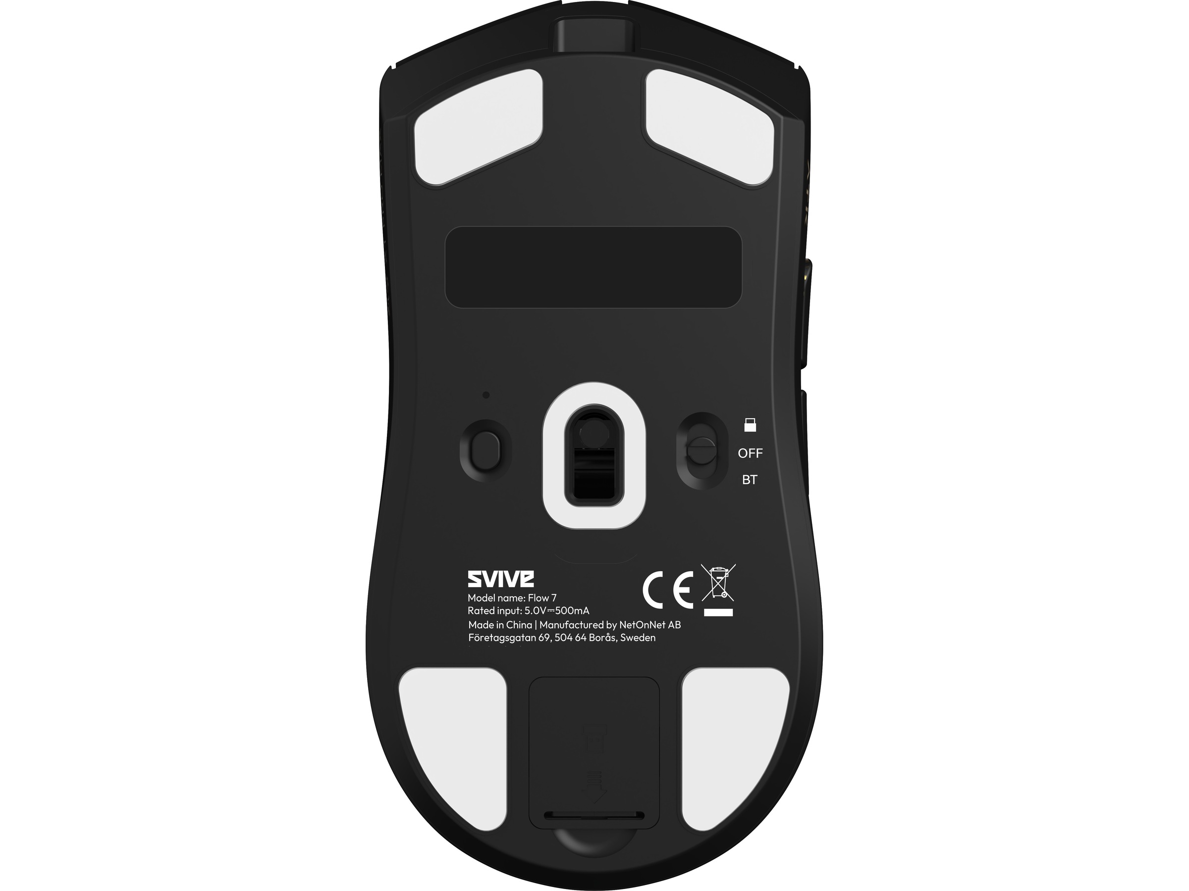 Svive Flow 7 Ultra Light Trådløs Gamingmus (sort) Gamingmus