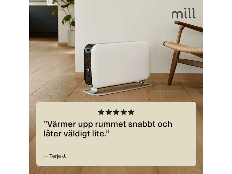 Mill Instant Max golvelement 2200W LED (vit) Fristående element
