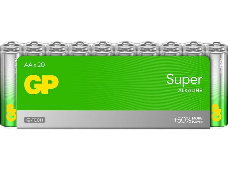GP Super Alkaline AA/LR6 batteri, 20-pk Batterier för allmänt bruk