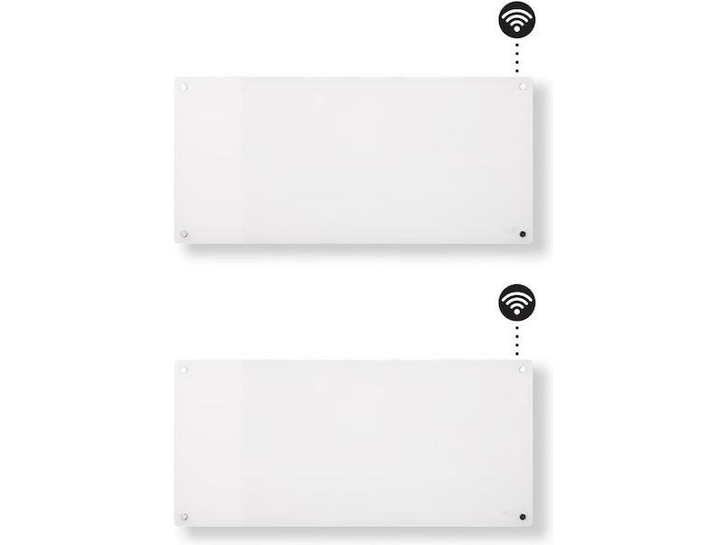 Mill Glass WiFi Gen 3 panelradiator 1000W (vit) 2-pack Panelelement