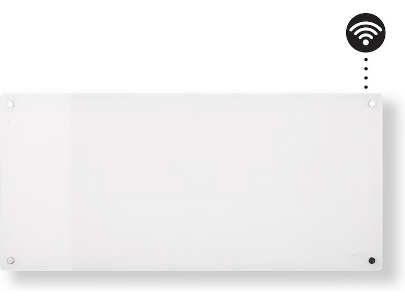 Mill Glass WiFi Gen 3 panelradiator 1000W (vit) 2-pack Panelelement