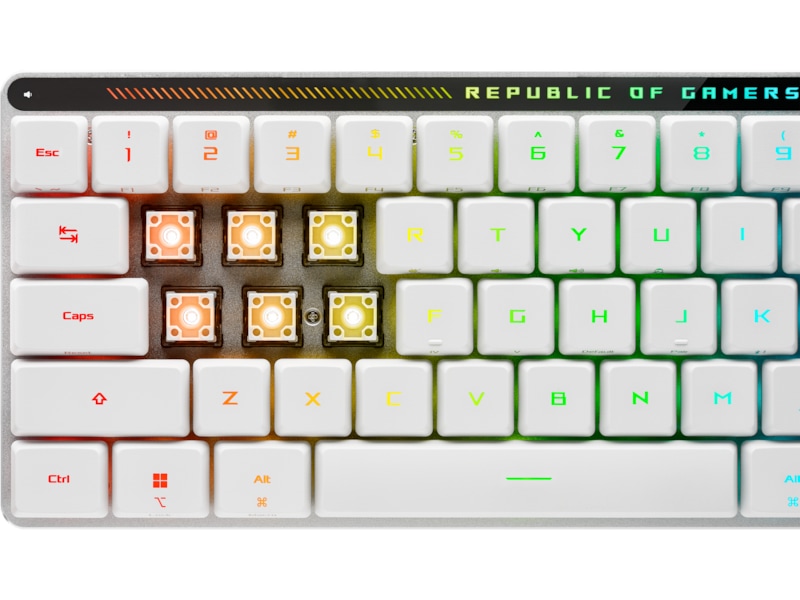 ASUS ROG Falchion RX Low Profile Optical trådlöst gamingtangentbord(vit) Gamingtangentbord