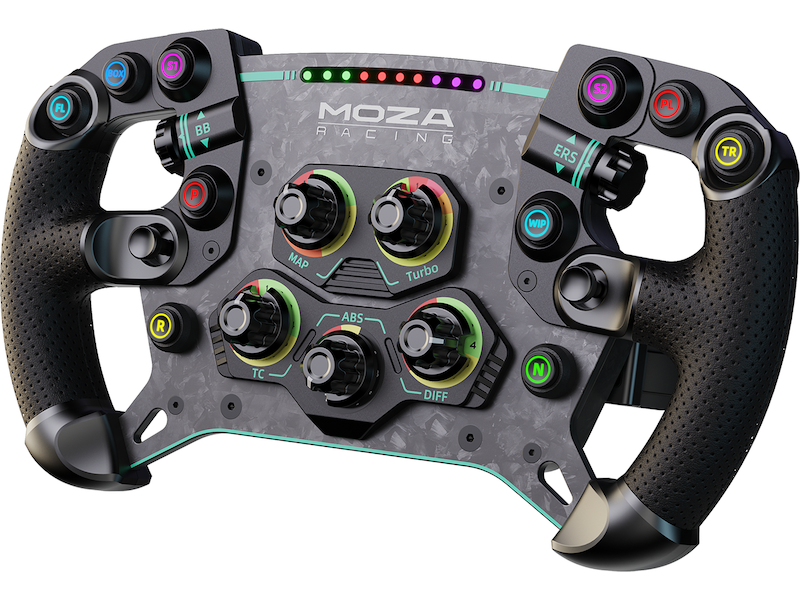 Moza Racing GS V2P Microfiber Leather GT Ratt 30cm Ratt och pedaler