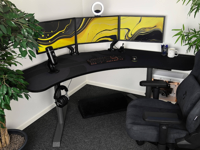 Arozzi Arena Angelo Gaming Desk (pure black) Gamingdesk
