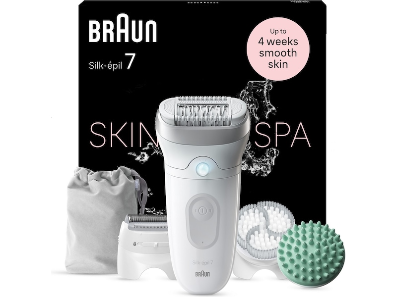 Braun Silk-épil 7 SkinSpa SE7-081 Epilator (vit/silver) Epilator & IPL-hårborttagning