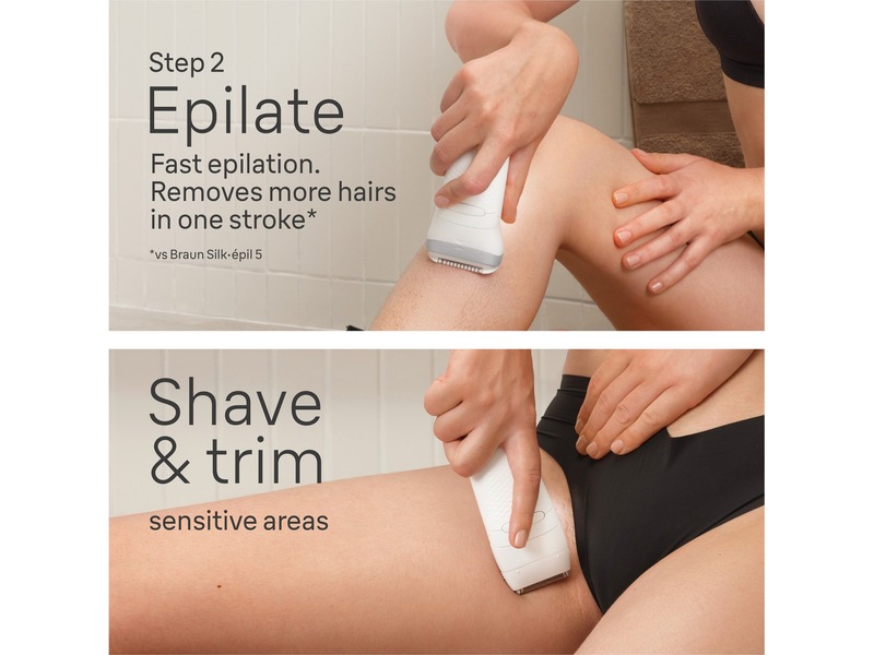 Braun Silk-épil 7 SkinSpa SE7-081 Epilator (vit/silver) Epilator & IPL-hårborttagning