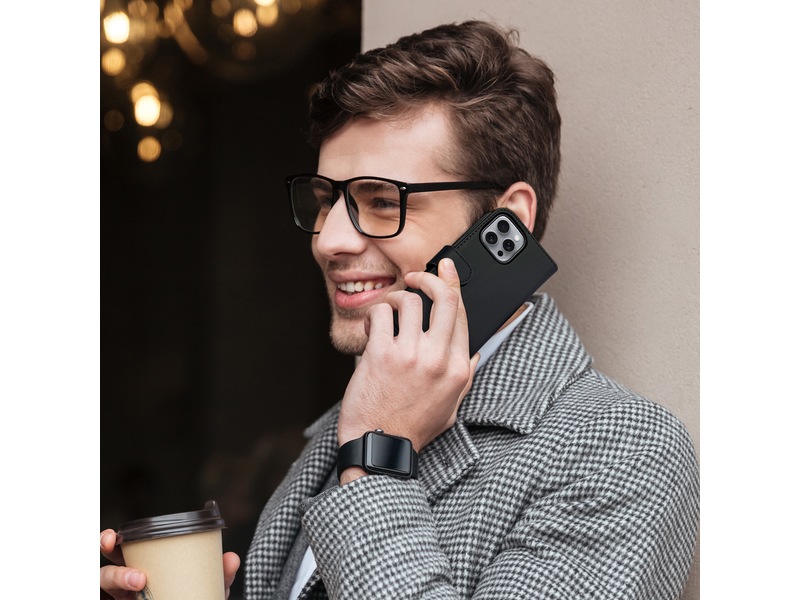 iiglo iPhone 16 Pro Plånboksfodral (svart) Mobilskal