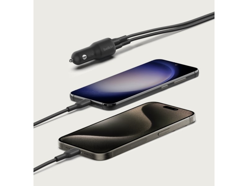 Belkin BoostCharge Dubbel billaddare på 42 W Mobilladdare