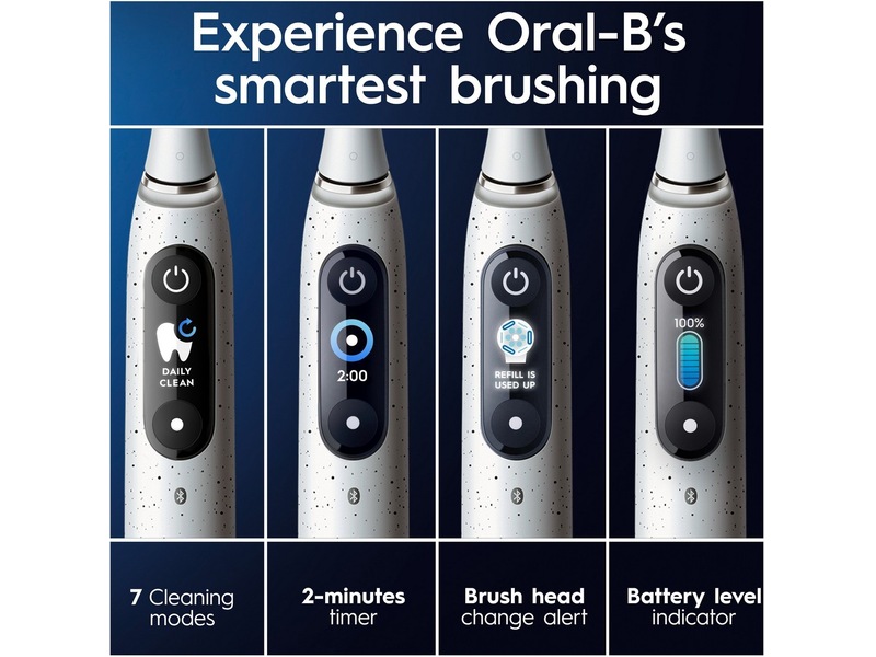 Oral-B iO 10 elektrisk tandborste (stjärndamm vit) Eltandborste