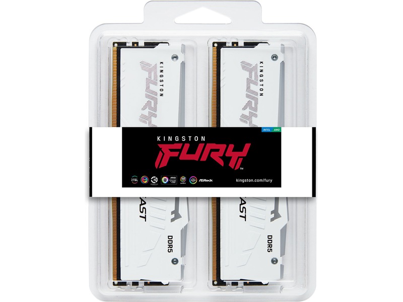 Kingston FURY Beast RGB DDR5 6000MHz 32GB (vit) Minne