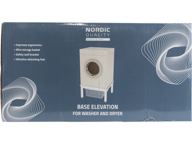 Nordic Quality Sockel för tvättmaskin/torktumlare med korg Tillbehör till tvättmaskiner & torktumlare