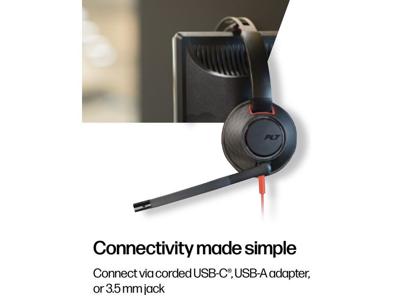 Poly Blackwire 5220 MS Teams USB-C Headset Trådbundet headset