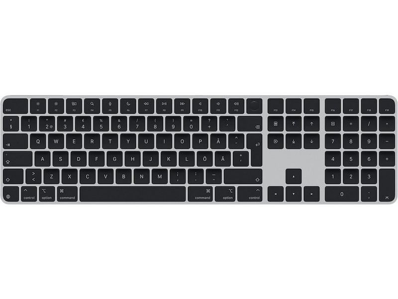 Apple Magic Keyboard med Touch ID och numeriskt tangentbord (svart) Tangentbord