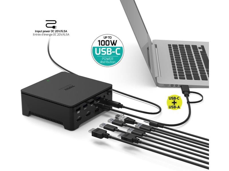 Port Design Universal Office Dockningsstation 2 x 2K Dockningsstation och USB-hub