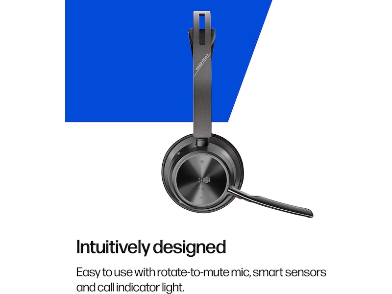 Poly Voyager Focus 2 MS USB-C Headset med laddningsställ Trådlöst headset
