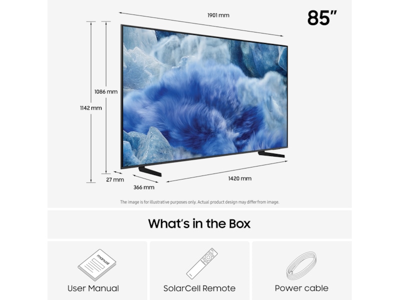 Samsung 85" Q8FA QLED 4K smart-TV (2025) Över 80 tums TV