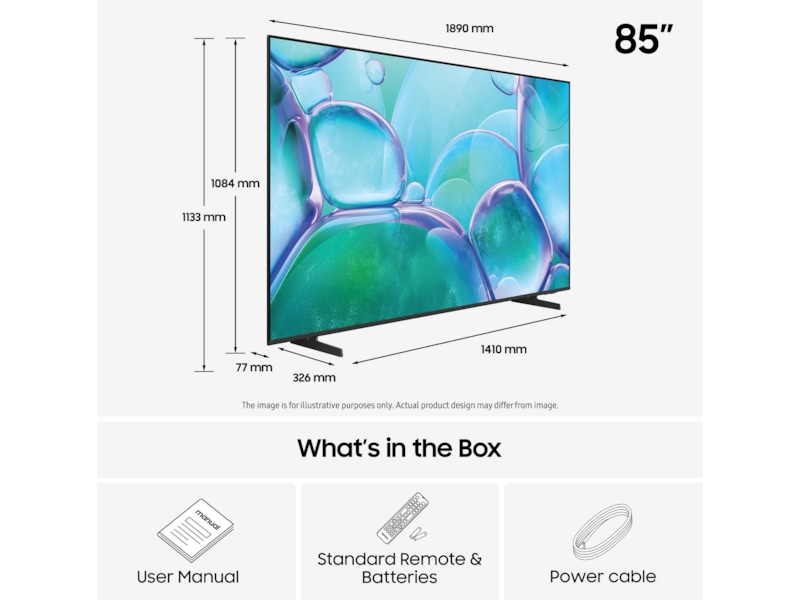 Samsung 85" U7005F UHD 4K smart-TV (2025) Över 80 tums TV