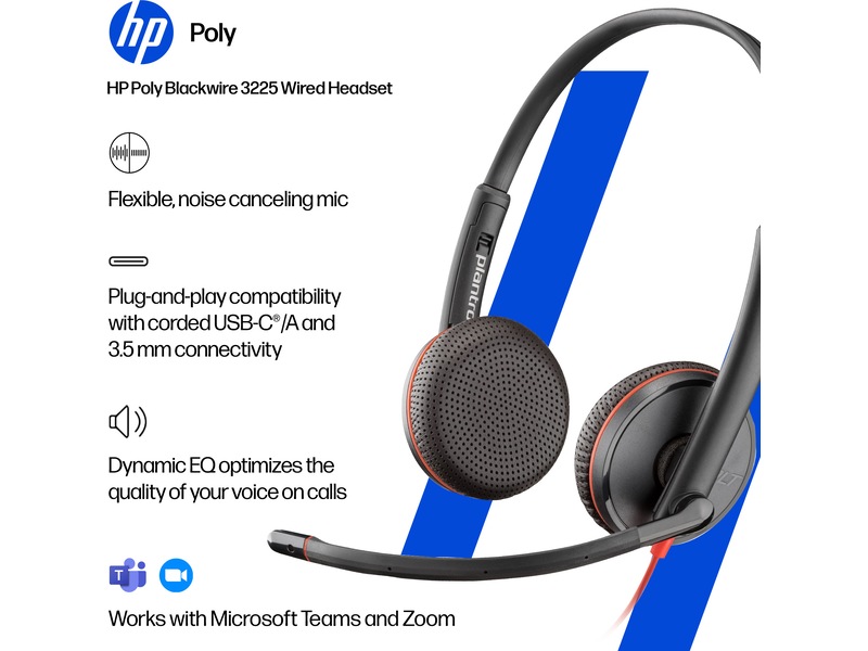 Poly Blackwire 3225 Stereo USB-C Headset Trådbundet headset