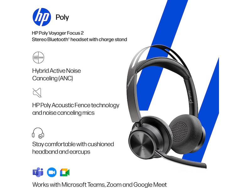HP Poly Voyager Focus 2 MS USB-C trådlöst headset Trådlöst headset