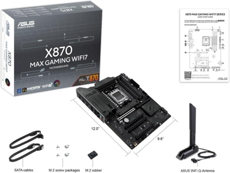 ASUS X870 MAX GAMING WIFI7 Moderkort AMD Socket