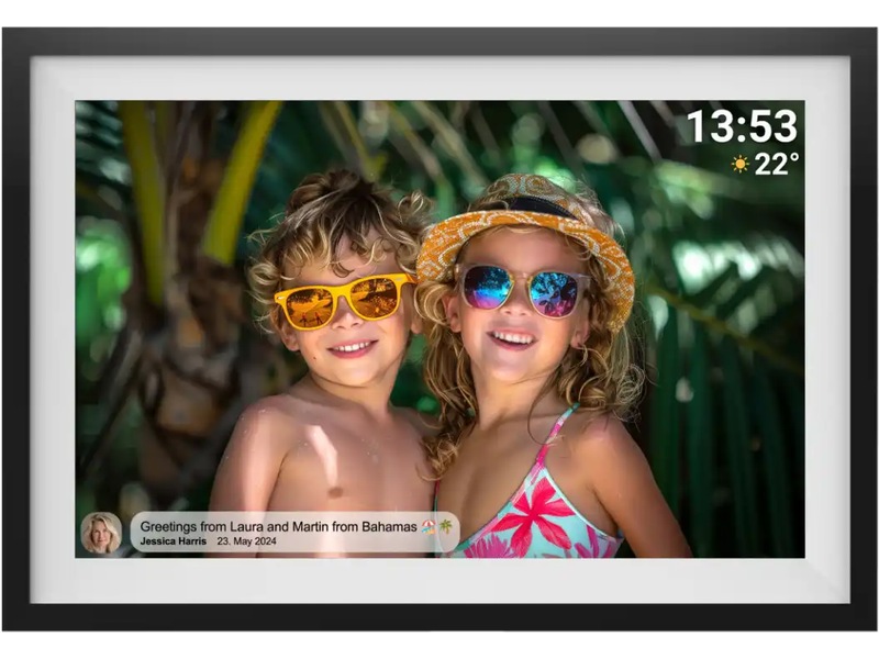 Denver PFF-1016 10,5" digital fotoram (svart/vit) TV-ram & tillbehör