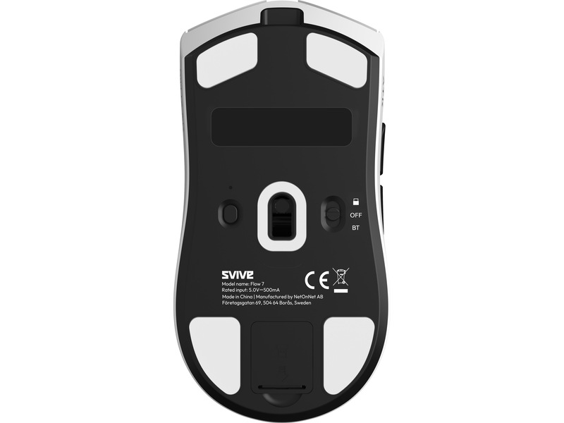 Svive Flow 7 Ultra Light Trådlös Gamingmus (vit) Gamingmus