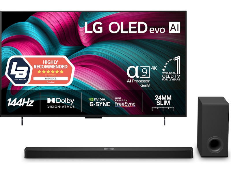 LG 42" C5 AI 4K OLED Smart TV (2025) Bundle 20 - 49 tums TV