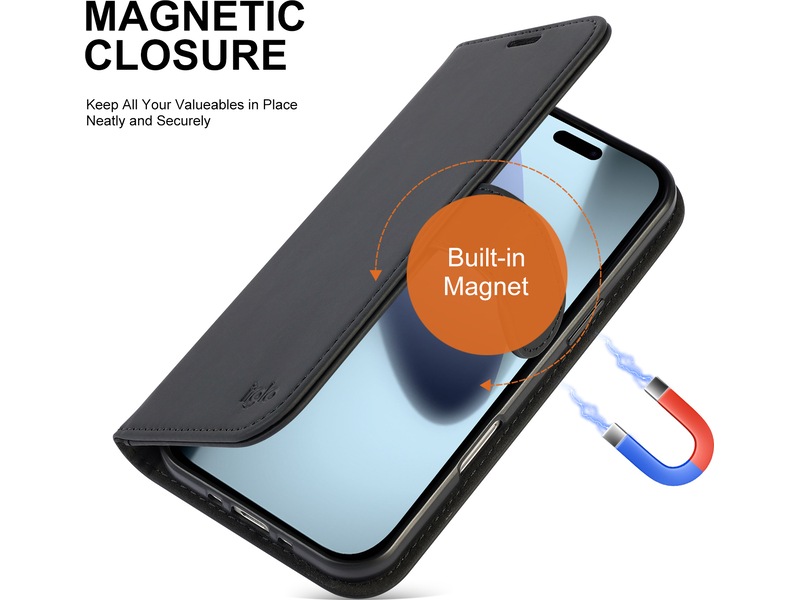 iiglo iPhone Air Plånboksfodral (svart) Mobilskal