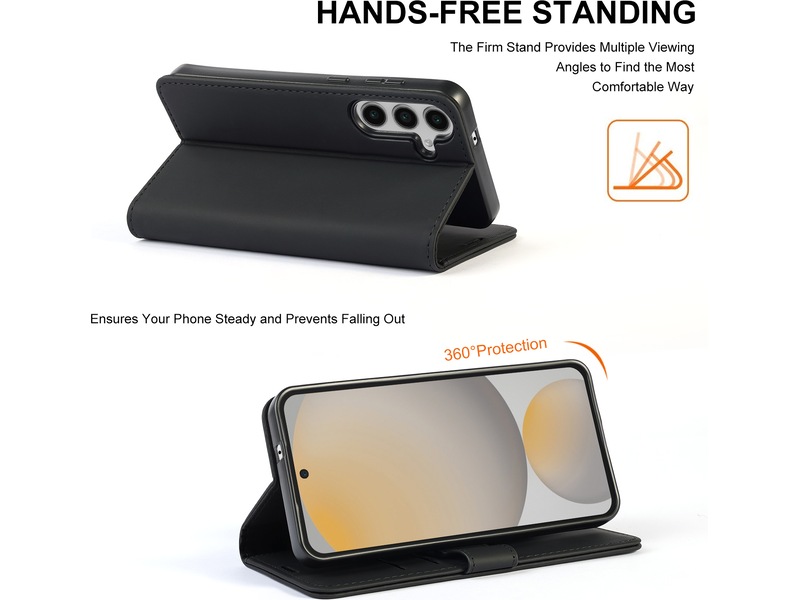 iiglo Galaxy S25 FE Plånboksfodral (svart) Mobilskal